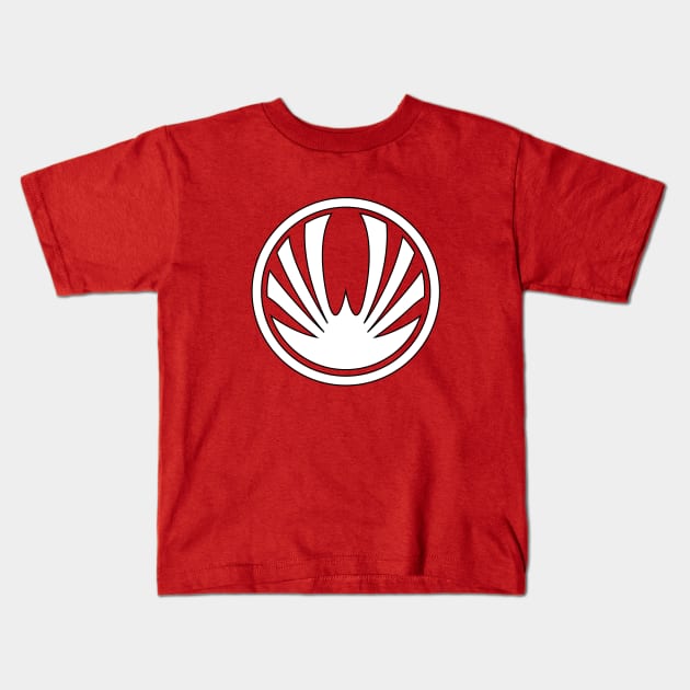 PR Ninja Storm Red Ranger Kids T-Shirt by mavgagliano